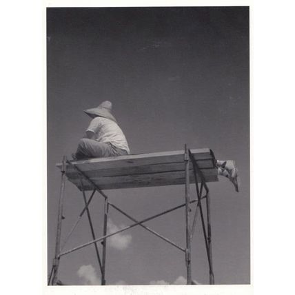 Spectator at 1950s Stock Car Races South Carolina Museum Real Photo Postcard