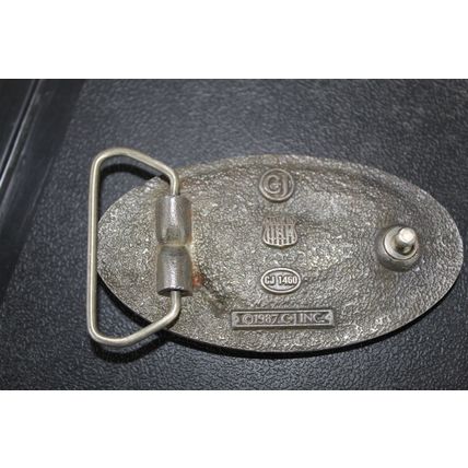 Deer drinking / mountain scene belt buckle- NEW