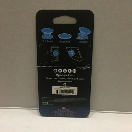 Authentic PopSockets Cell Phone Grip & Stand - Marvel Monochrome Black Panther