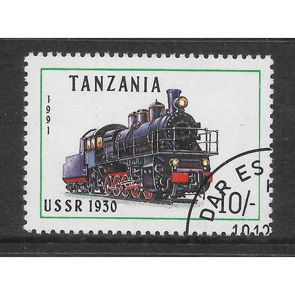 TANZANIA 1991 LOCOMOTIVES 10s 1930 RUSSIAN CLASS EM STEAM LOCO SG1082 FINE USED