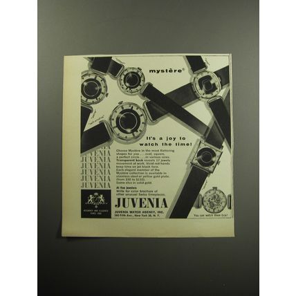 1957 Juvenia Mystere Watch Advertisement - It's a joy to watch the time