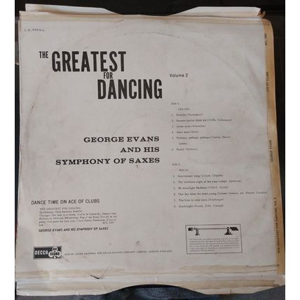 George Evans and His Symphony of Saxes – The Greatest For Dancing (ACL1052) 1959