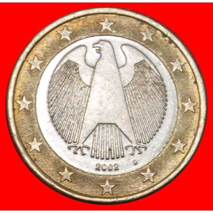 Ⰶ PHALLIC TYPE 2002-2006: GERMANY ★ 1 EURO 2002D DIE I!★LOW START★NO RESERVE