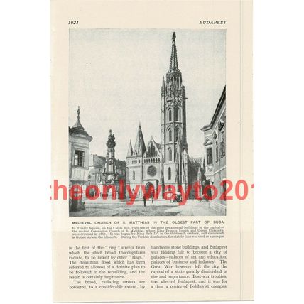 St Matthias Church, Buda (Budapest), Hungary, Book Illustration, c1920