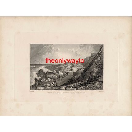 Giants Causeway, Co Antrim, N Ireland, Book Illustration (Print), 1832