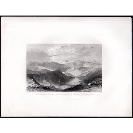 HAYSWATER, FROM THE TOP OF HIGH STREET MOUNTAIN 1858 Thomas Allom ENGRAVING