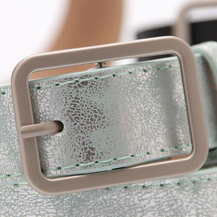 Stylish women's with belt shiny PU alloy buckle ideal for jeans students
