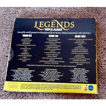 Royal Philharmonic Orchestra : Legends : Triple promo CD from the Express