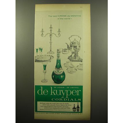 1960 De Kuyper Crme de Menthe Liqueur Advertisement