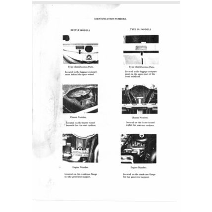 VW Beetle Service Repair Manual 1971 WSM157 901610356 PDF