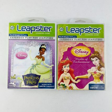 Leap Frog Leapster Learning Games Disney Princess Lot #2