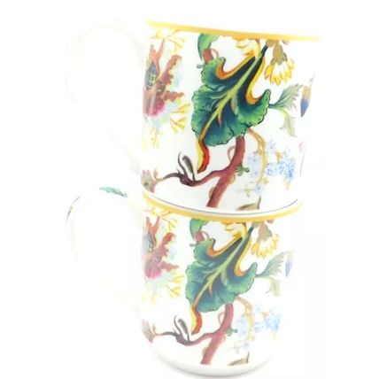 Anthina Mugs Fine China Set of Two Ceramic 9 CM Microwave & Dishwasher Safe