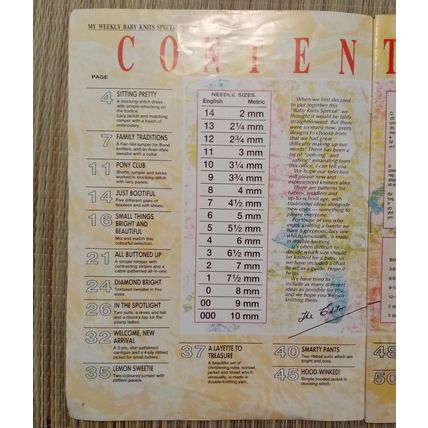 Baby Knits Knitting Pattern Booklet 1990 My Weekly Special No1