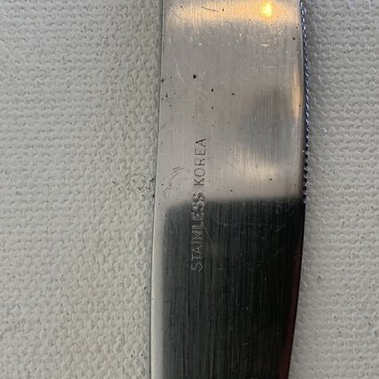 Set of 6 Estia Cascade Stainless Steel Flatware Knives Knife 8.5" Vintage Korea