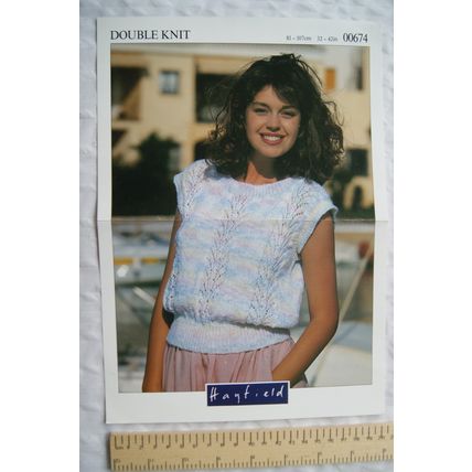 Vintage: Hayfield 00674 summer top, DK, 32-42 inch, 81-107 cm
