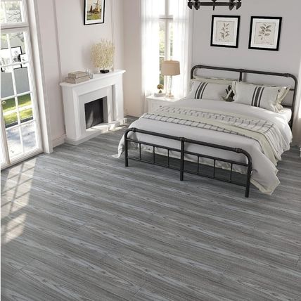 36 Pcs Grey Wood Effect Floor Self Adhesive Vinyl Tiles 90cm x 15cm Waterproof