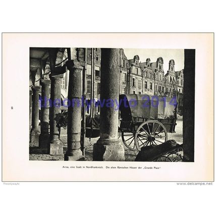 Grande Place, Arras, France, Photogravure Book Illustration (Print), 1935