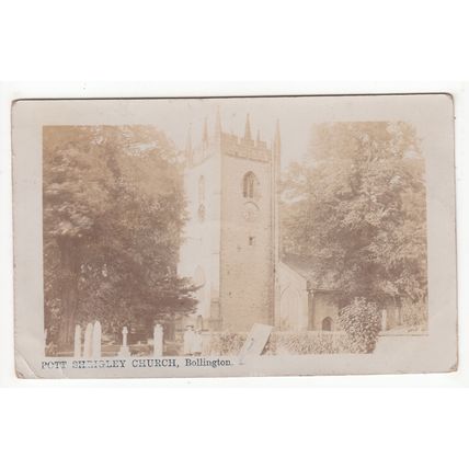 St Christophers Church Pott Shrigley Postcard 1912 near Bollington Cheshire