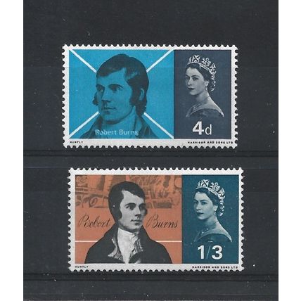 GB.Burns Commemoration set of 2.Mounted Mint.Jul25b