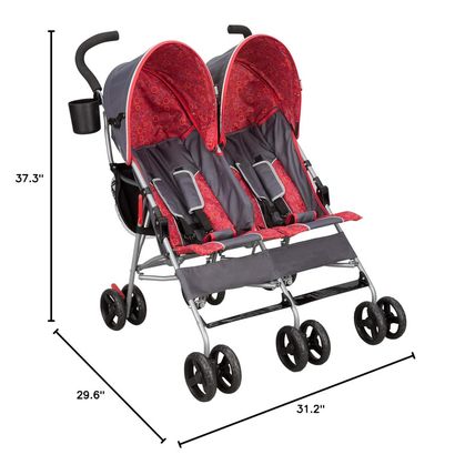 Delta Children LX Side by Side Stroller - with Recline, Storage & Compact Fold,