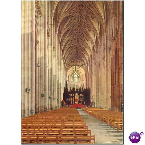 GB Postcard - The Nave, Winchester Cathedral, Winchester, Hampshire