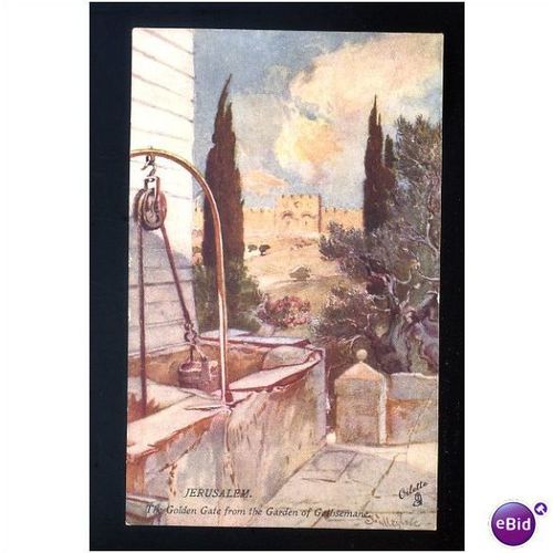 JERUSALEM Golden Gate Tuck Oilette Postcard (7309)