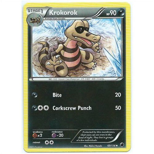 Pokemon Black & White Plasma Freeze - #69/116 - Krokorok