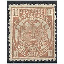 Transvaal 1885 SG186 10/- Dull Chestnut Mounted Mint .. .