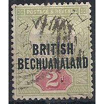 Bechuanaland 1891 SG34 2d Grey-Green & Carmine Good Used .. ..