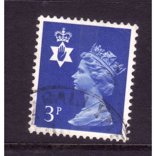 GREAT BRITAIN NORTHERN IRELAND 1974 SG NI 14 3p ULTRAMARINE ONE CENTRE BAND FU