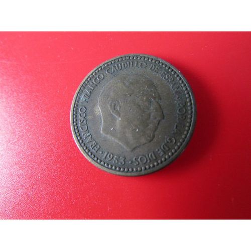 1953 SPAIN ONE PESETA FREE POST. O