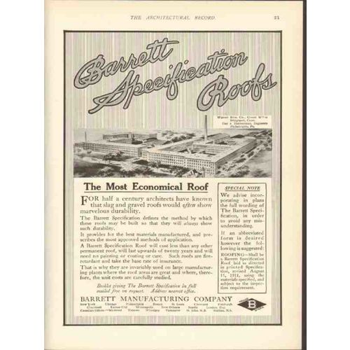 barrett mfg company 1912 warner bros corset bridgeport roof vintage ad