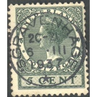 Netherlands 1924 - SG428 - 5c green - Queen Wilhelmina - used