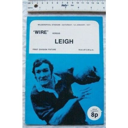 1977 programme Warrington v. Leigh