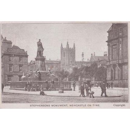 Stephensons Monument Newcastle On Upon Tyne Antique 1911 Postcard