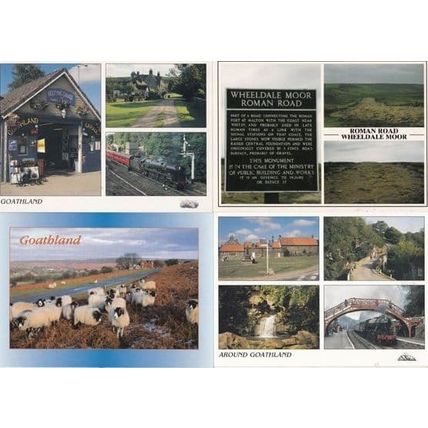 Mostyns Garage Romad Road Weeldale Moor Sheep Goathland 4x Postcard s