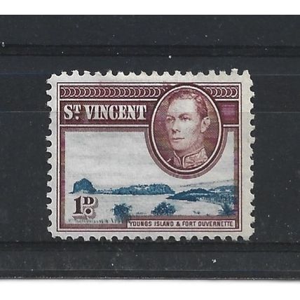 St Vincent.SG150 1d Young's Island and Fort Duvernette.Mounted Mint.Jun24h