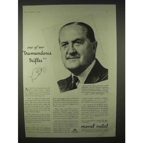 1935 International Nickel Monel Metal Ad - Trifles