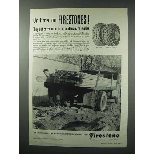 1959 Firestone Transport, Super All Traction Tires Ad