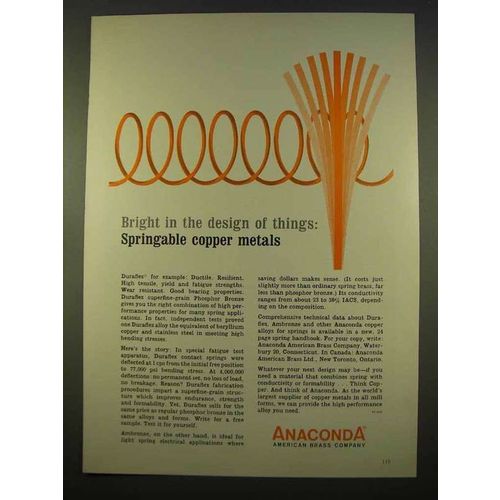 1963 Anaconda Springable Copper Metals Ad - Bright
