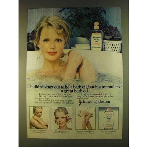 1980 Johnson & Johnson Baby Oil Ad - Didn't Start Out