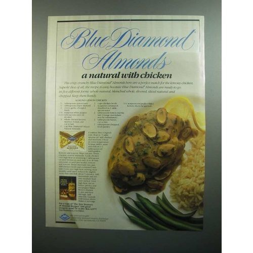 1984 Blue Diamond Almonds Ad - Almond Lemon Chicken
