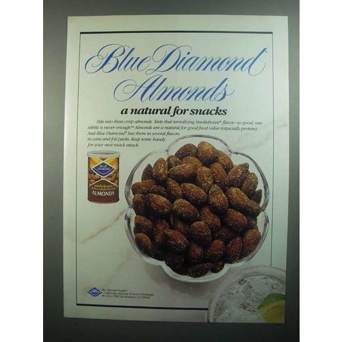 1984 Blue Diamond Almonds Ad - Natural for Snacks