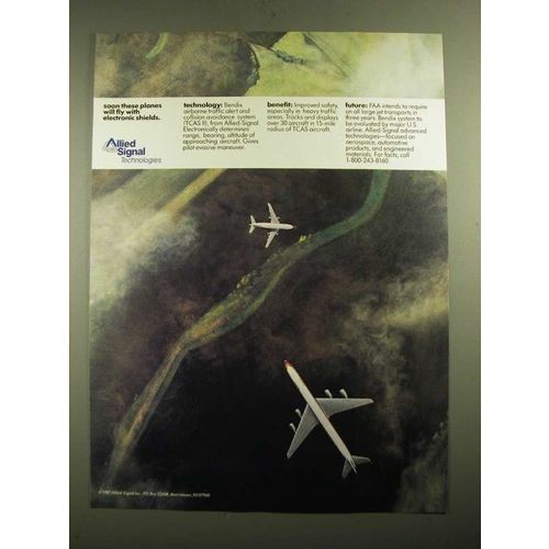 1987 Allied Signal Ad - Bendix Airborne Traffic alert collision avoidance system