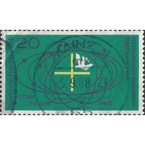 GERMANY, Catholics Day Essen, green 1968, 20pf