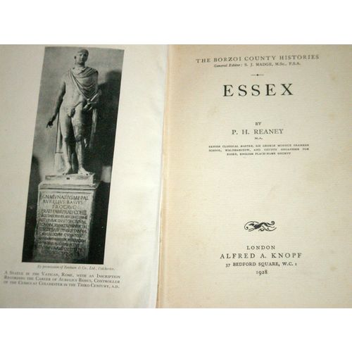 Essex - The Borzoi County Histories - By P.H. Reaney - 1928 Hardback Book