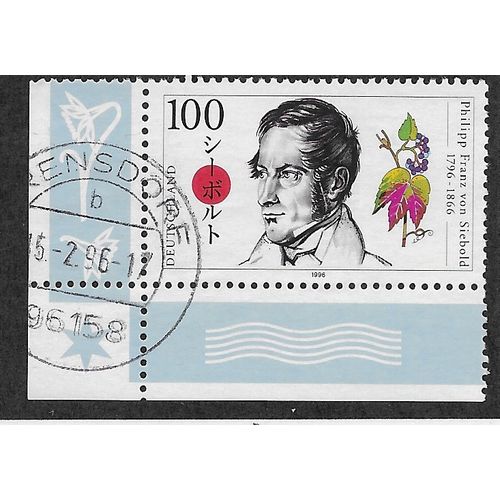 GER 1996 100pf 'PHILIPP FRANZ VON SIEBOL' (CORNER MARGIN) FINE USED (EBID54-626)