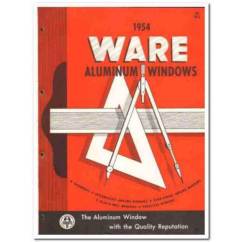 WARE LABORATORIES INC 1954 casement Aluminum Windows vintage catalog