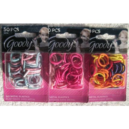 50 Goody Girls Small No Metal Ouchless Hair Band Elastics 2013 Ponytail Holders