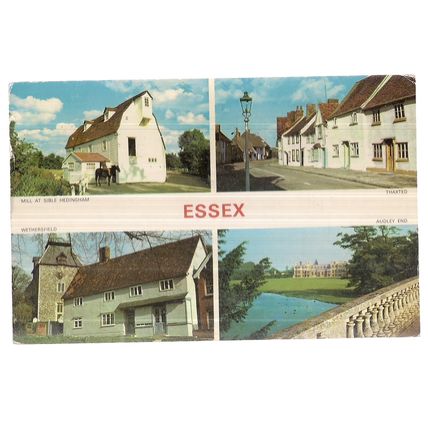 multiview, ESSEX county .used vintage postcard by F W Pawsey 1973 postmark =